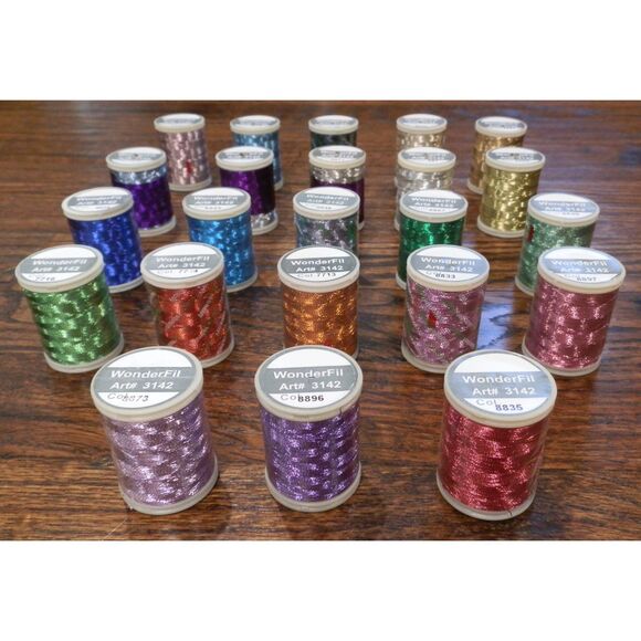 WonderFil Metallic Thread Art# 3142 150m Lot of 23 - Picture 1 of 3